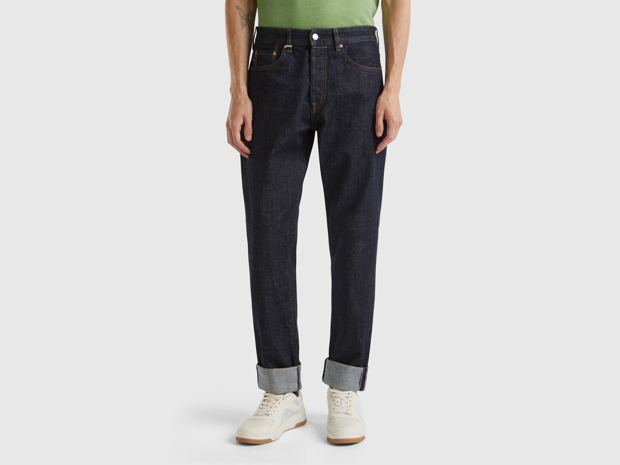Selvedge denim jeans Black Benetton