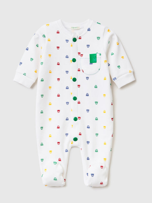 Patterned onesie in organic cotton New Born (0-18 months)