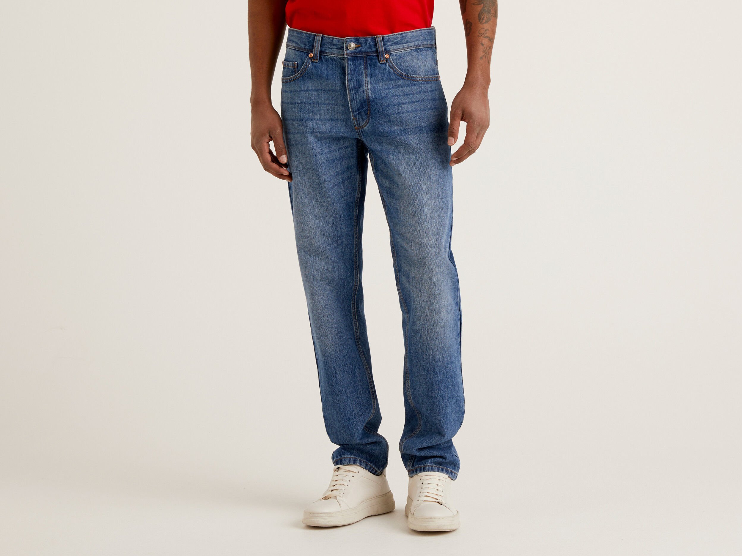 Straight Cotton Jeans