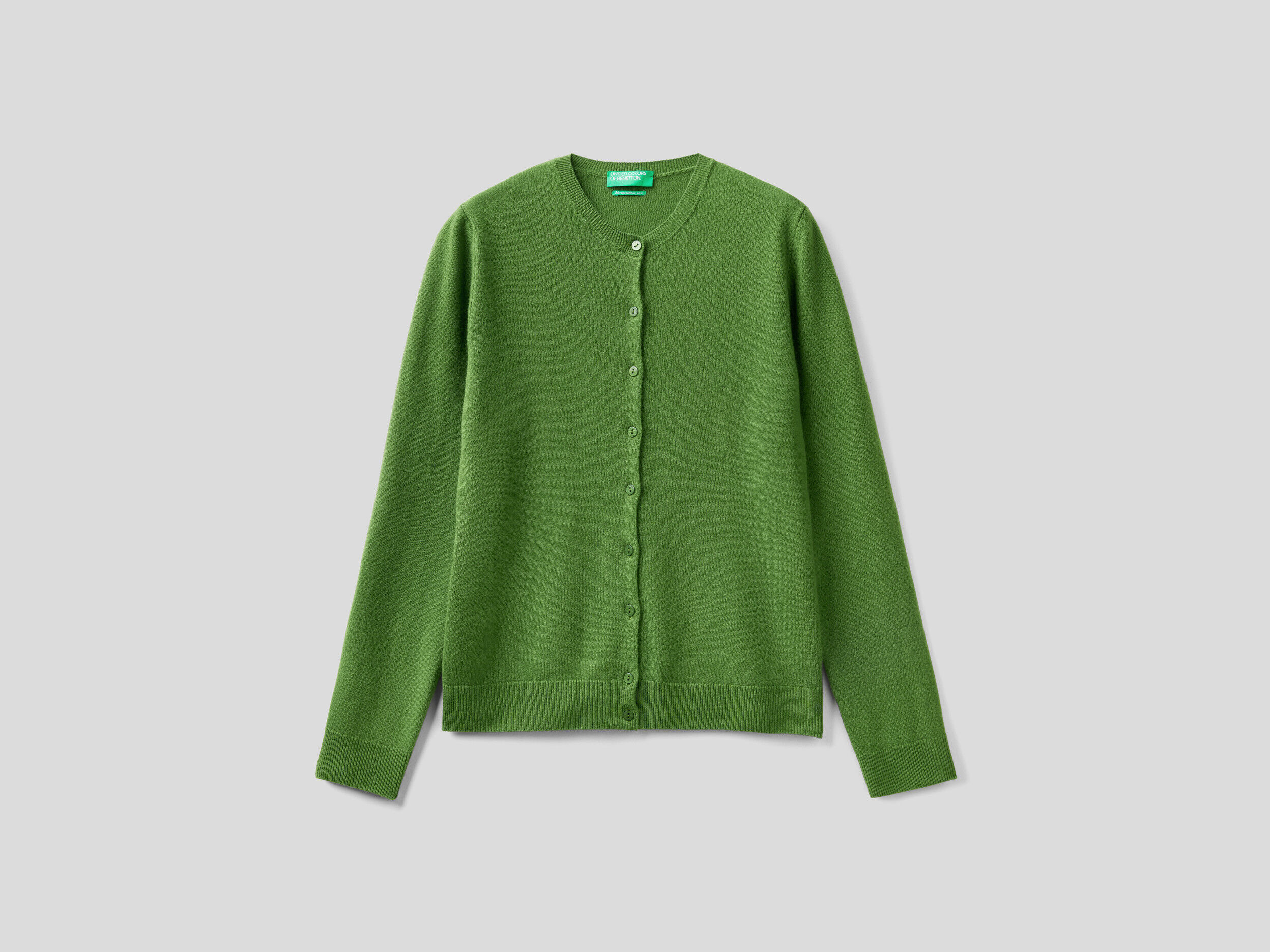 Green 2025 merino cardigan