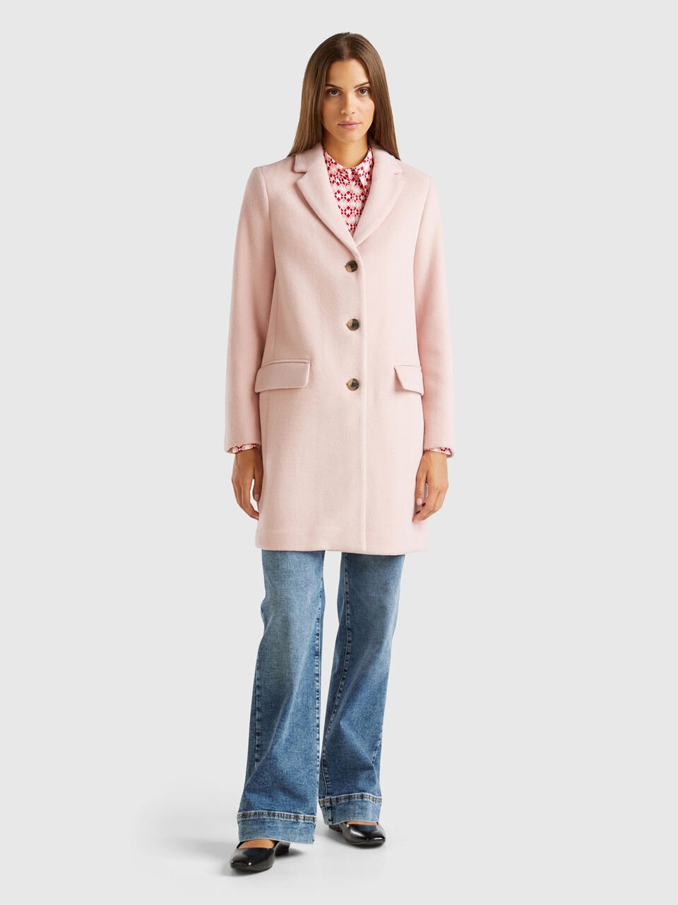 Short Coat In Wool Blend Cloth