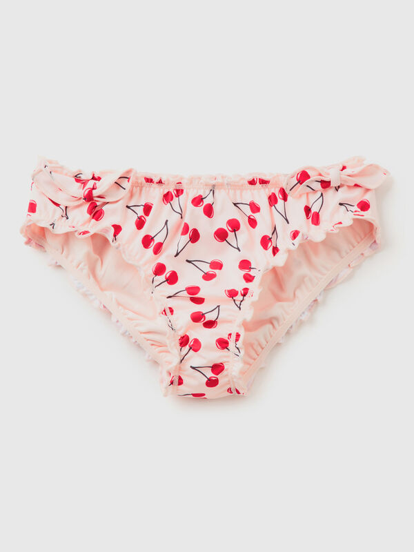 Light pink swim bottoms with cherry pattern Junior Girl