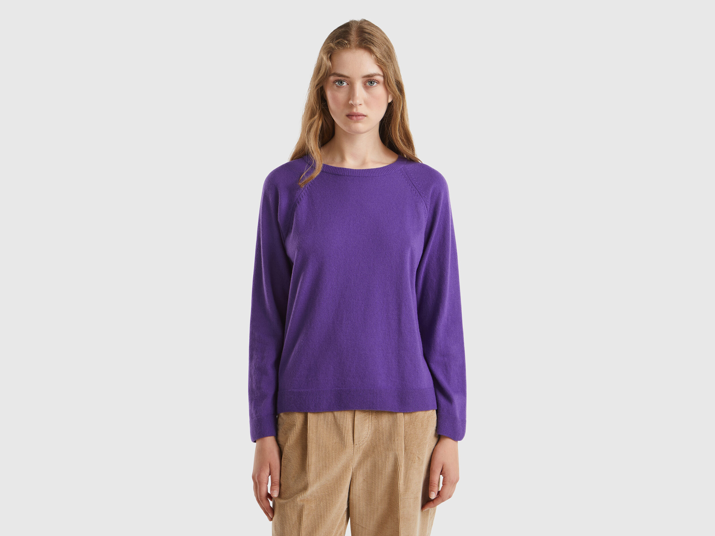 Purple crew neck sweater top