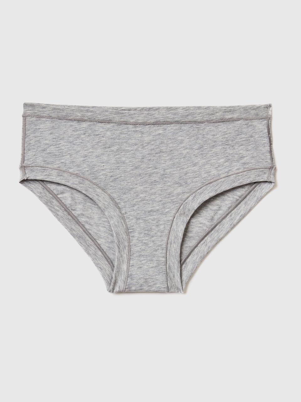 High-rise underwear in super stretch organic cotton - Light Gray