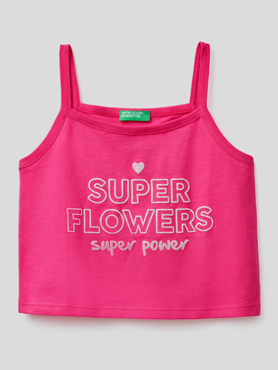Top with straps in 100% cotton image number null