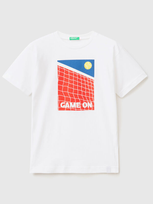 T-shirt with tennis print Junior Boy