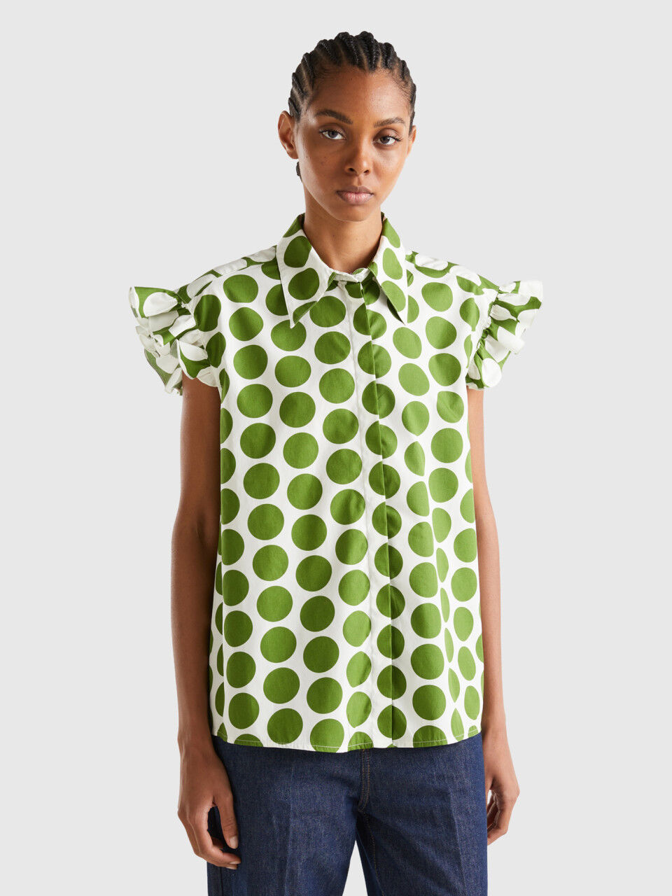 Green and 2025 white shirt womens