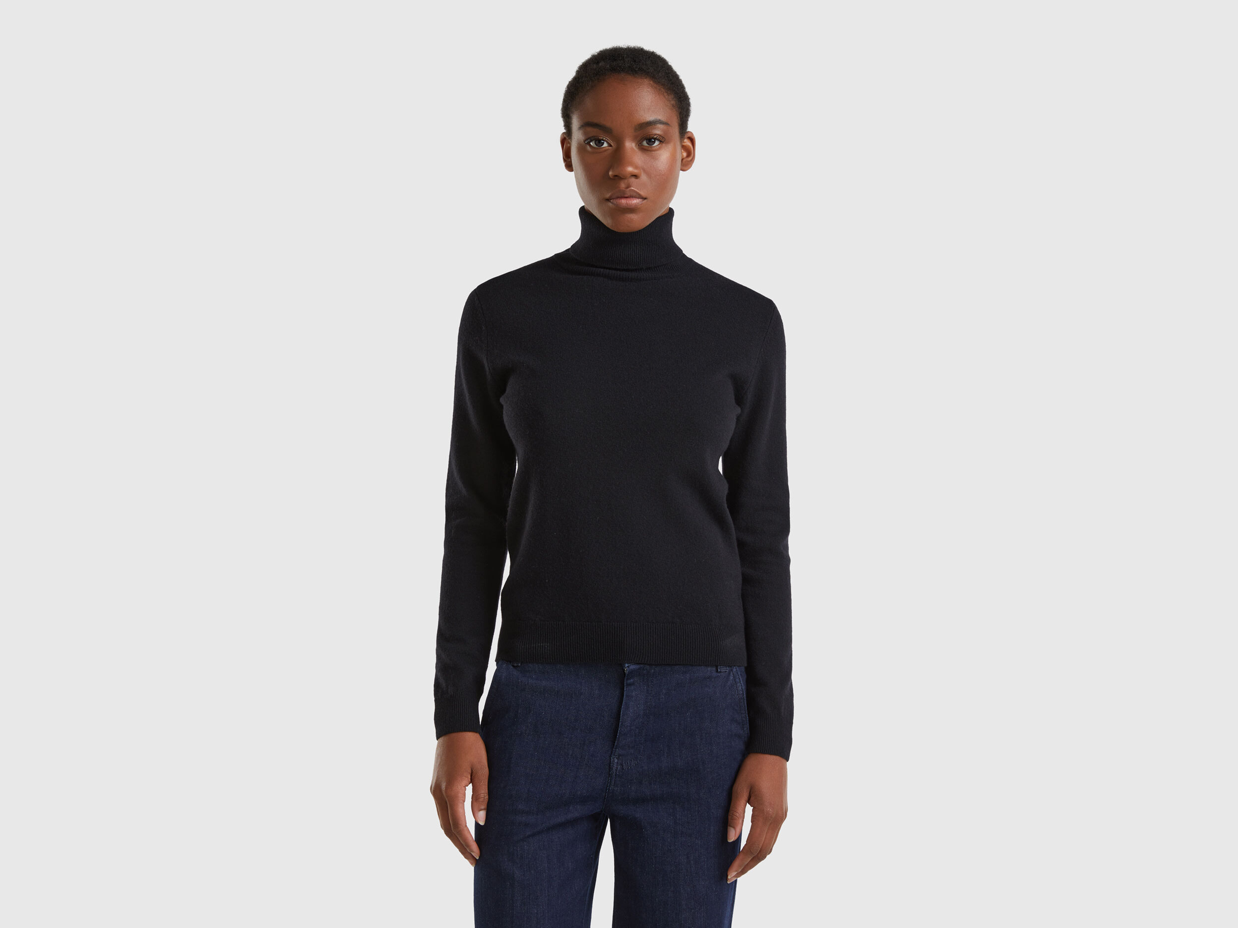 Black hot sale merino sweater
