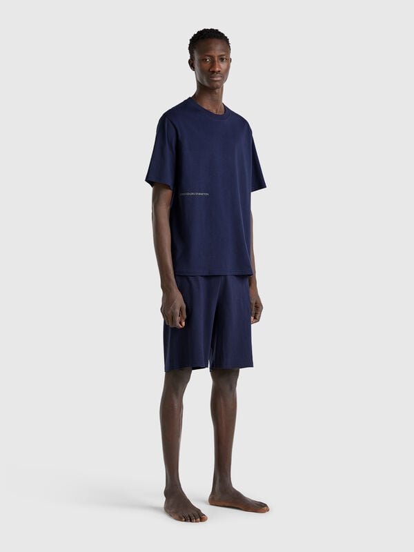 Pantalón corto con elástico con logo Hombre