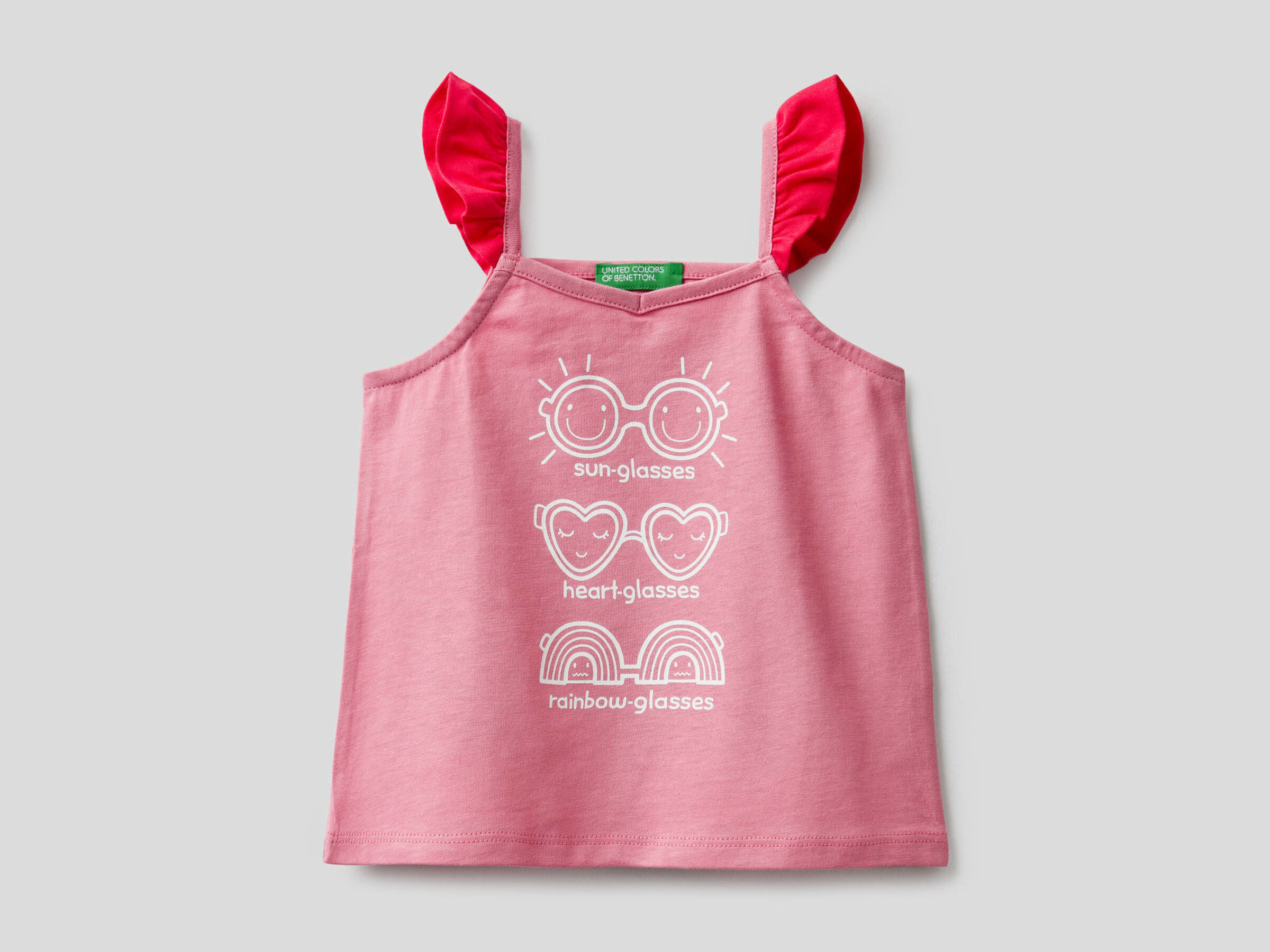 Top with print and small frills image number null