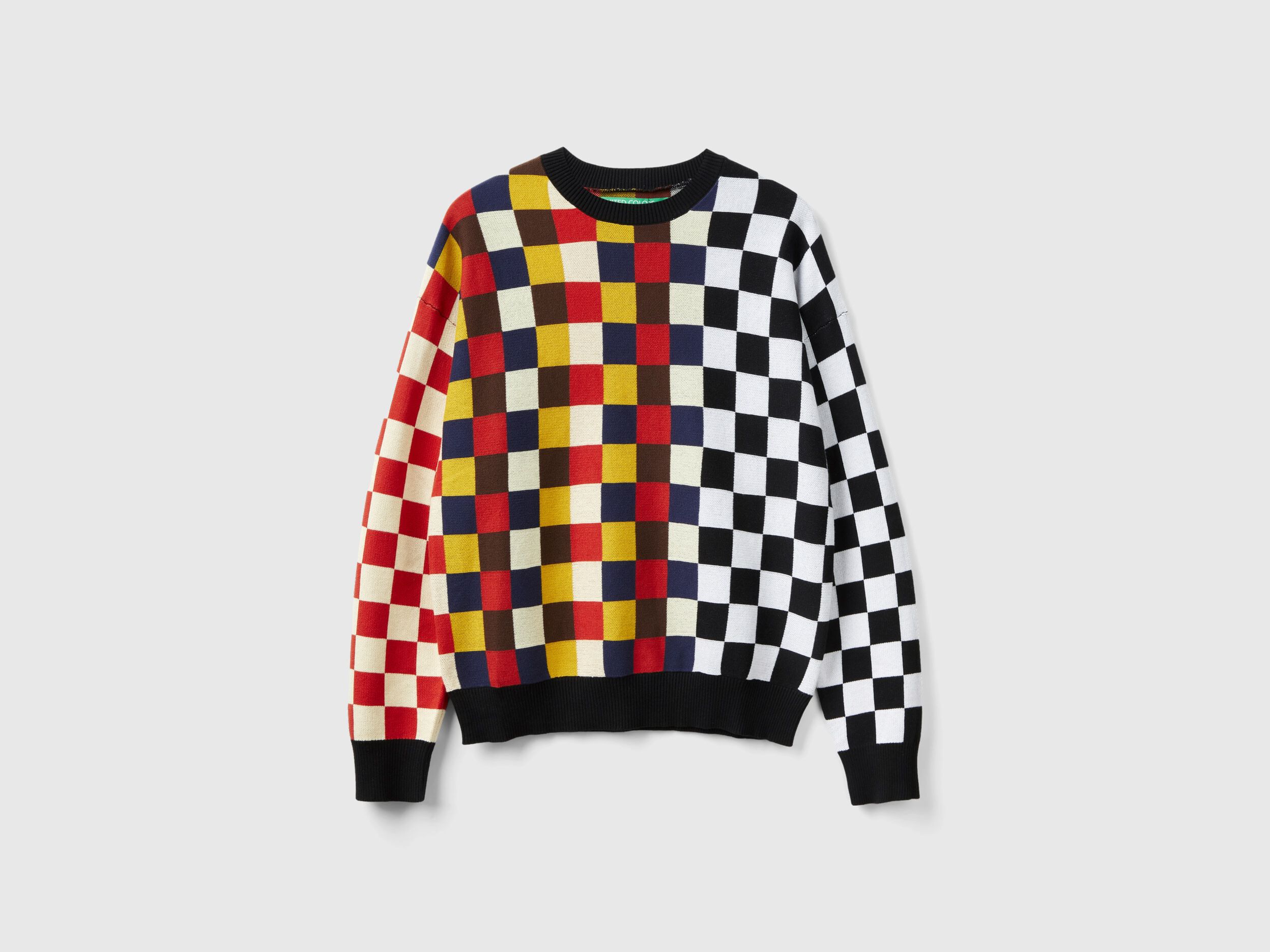 Sweater checkered clearance