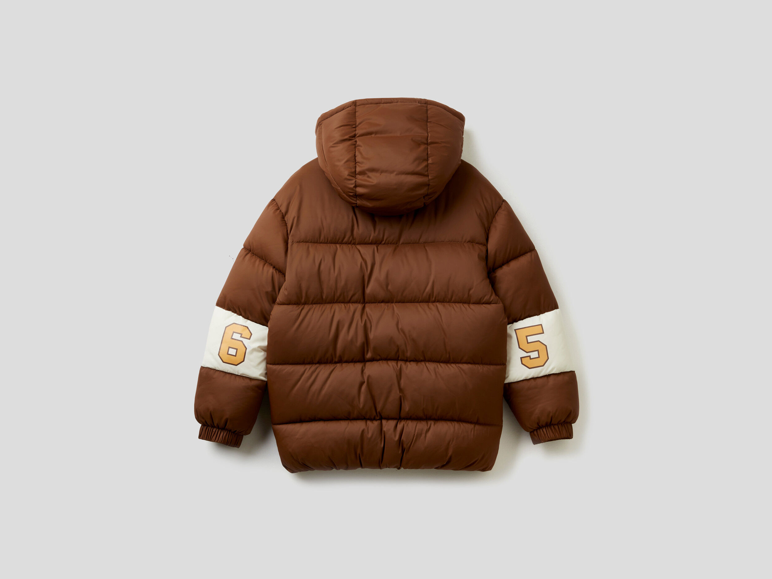 Hooded double zip clearance up padded parka coat