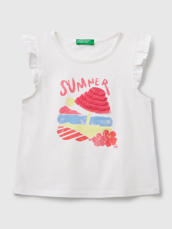 Camiseta sin mangas estampada Niña