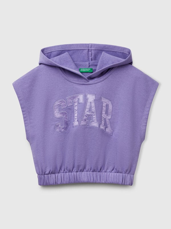 Sudadera sin mangas con capucha Niña