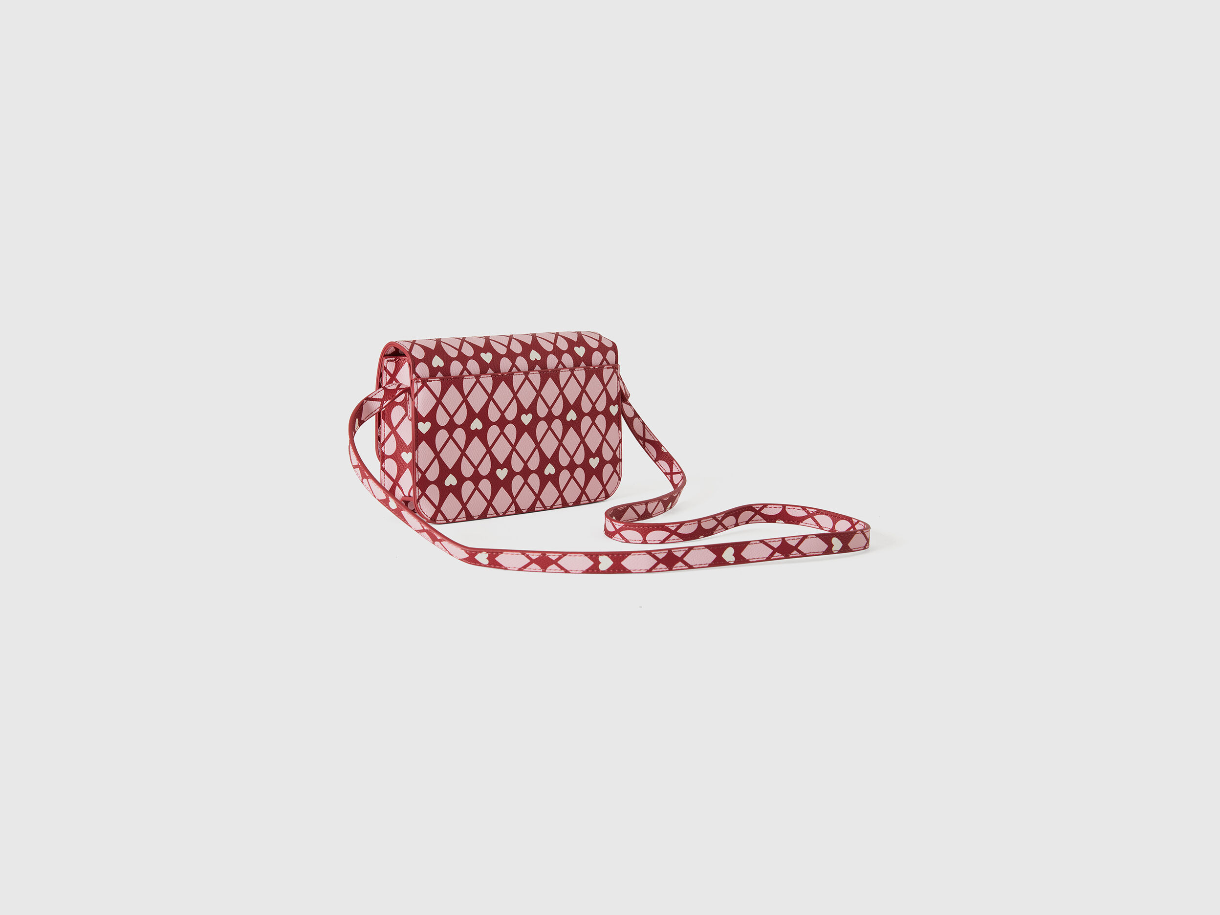 Red Be Bag with heart print - Red | Benetton