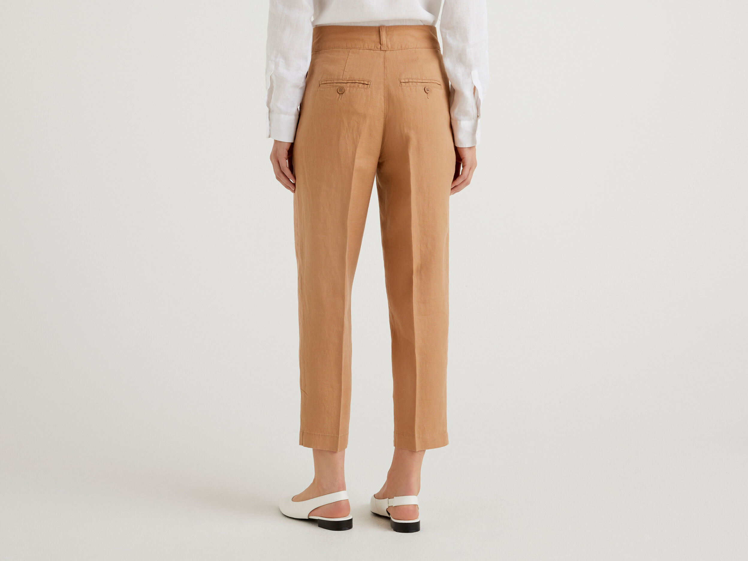Benetton linen pants shop