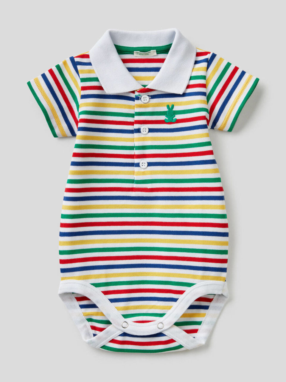 Body de estilo polo de algodón elástico image number 1