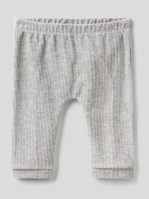 Chenille trousers with animal New Born (0-18 months)
