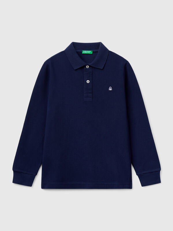 Polo de manga larga de algodón  Niño
