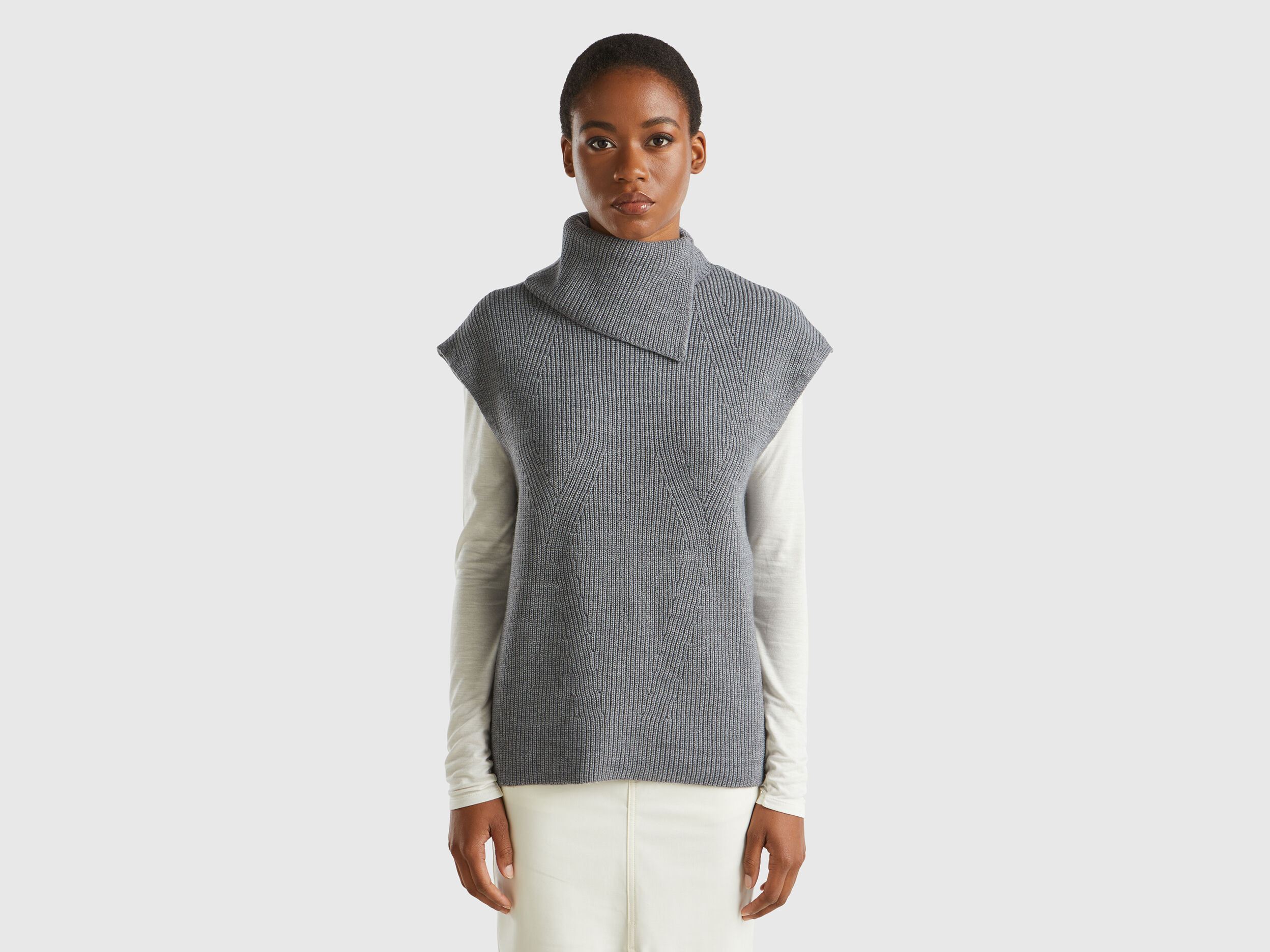 Knitted vest women shop