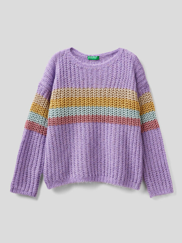 Striped sweater in wool blend Junior Girl