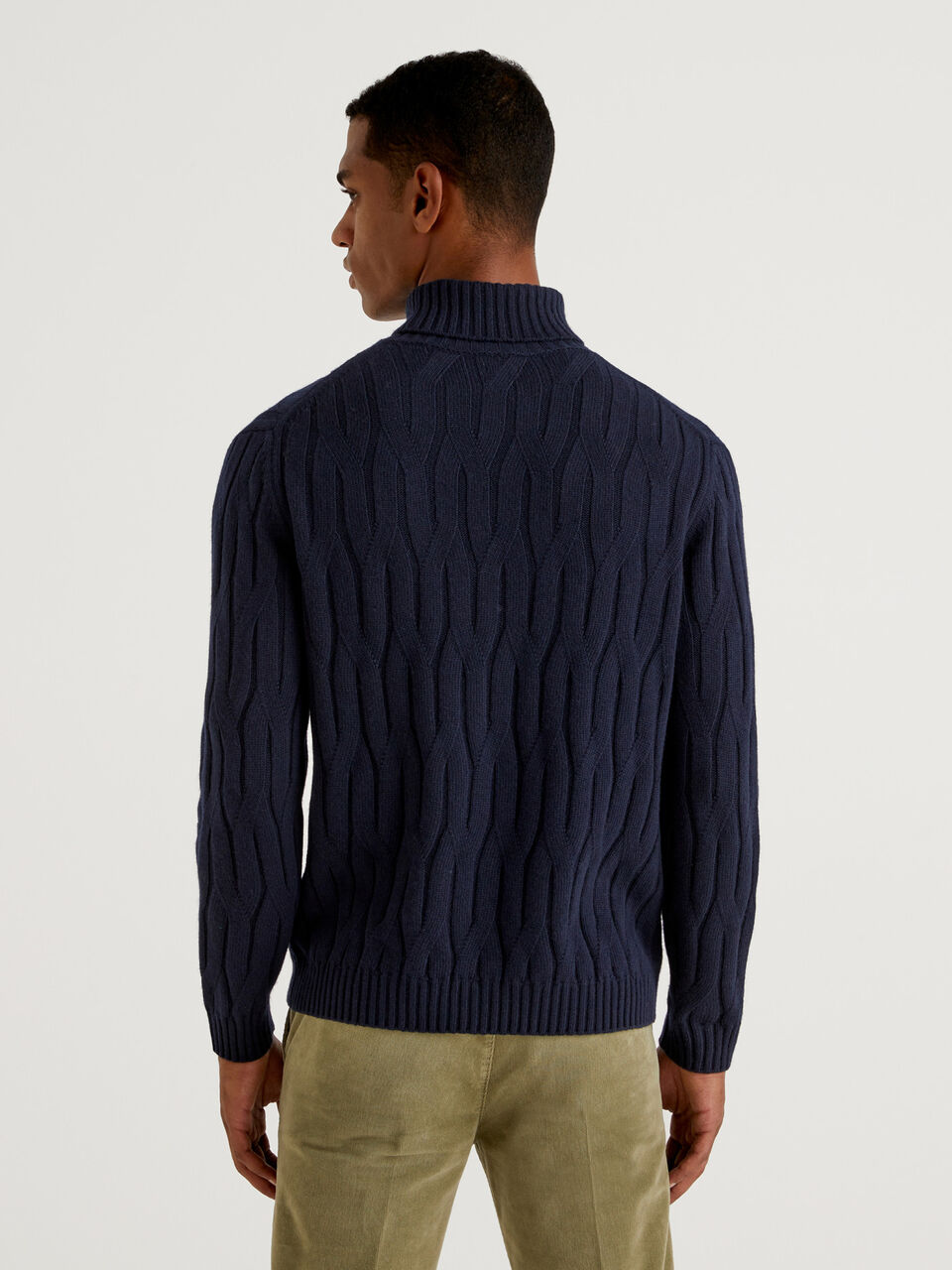 Louis Vuitton blue black wool cashmere silk blend knit sweater cape top  size M Dark blue ref.726368 - Joli Closet