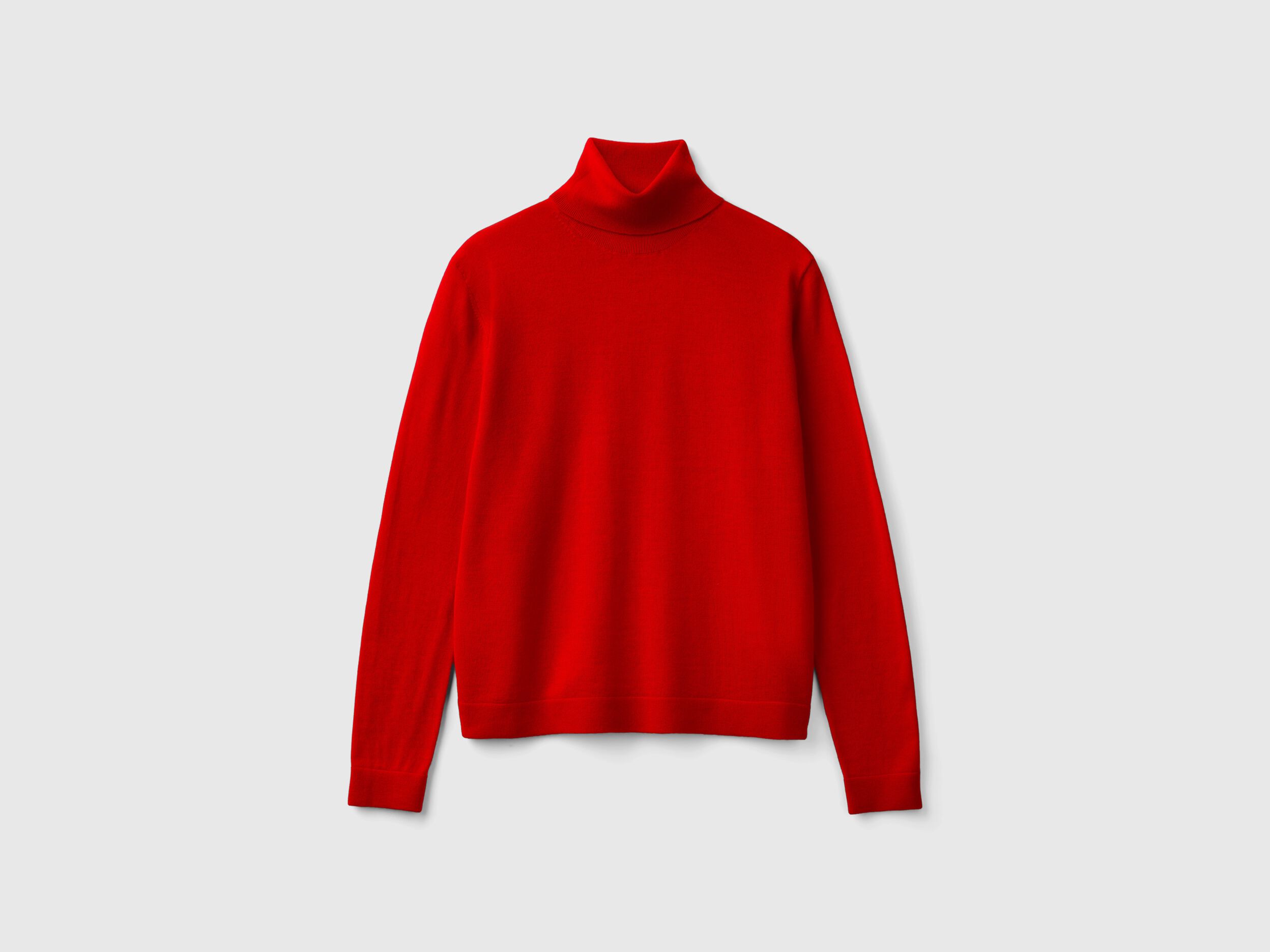 福袋売れ残りセール in Turtleneck pure Benetton | Red - wool Merino その他