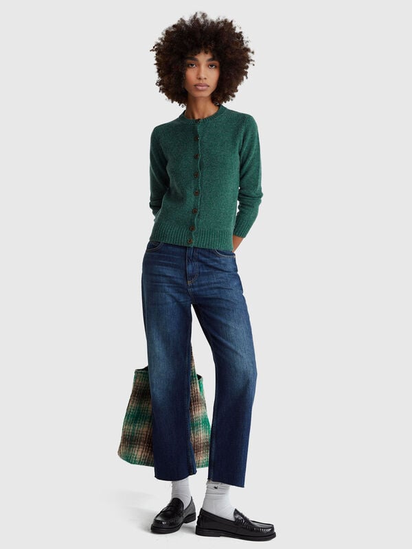 Cárdigan de pura lana Shetland Mujer