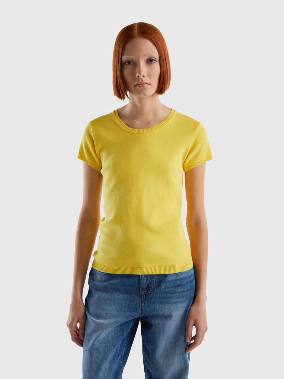 Yellow cotton shop sweater women's