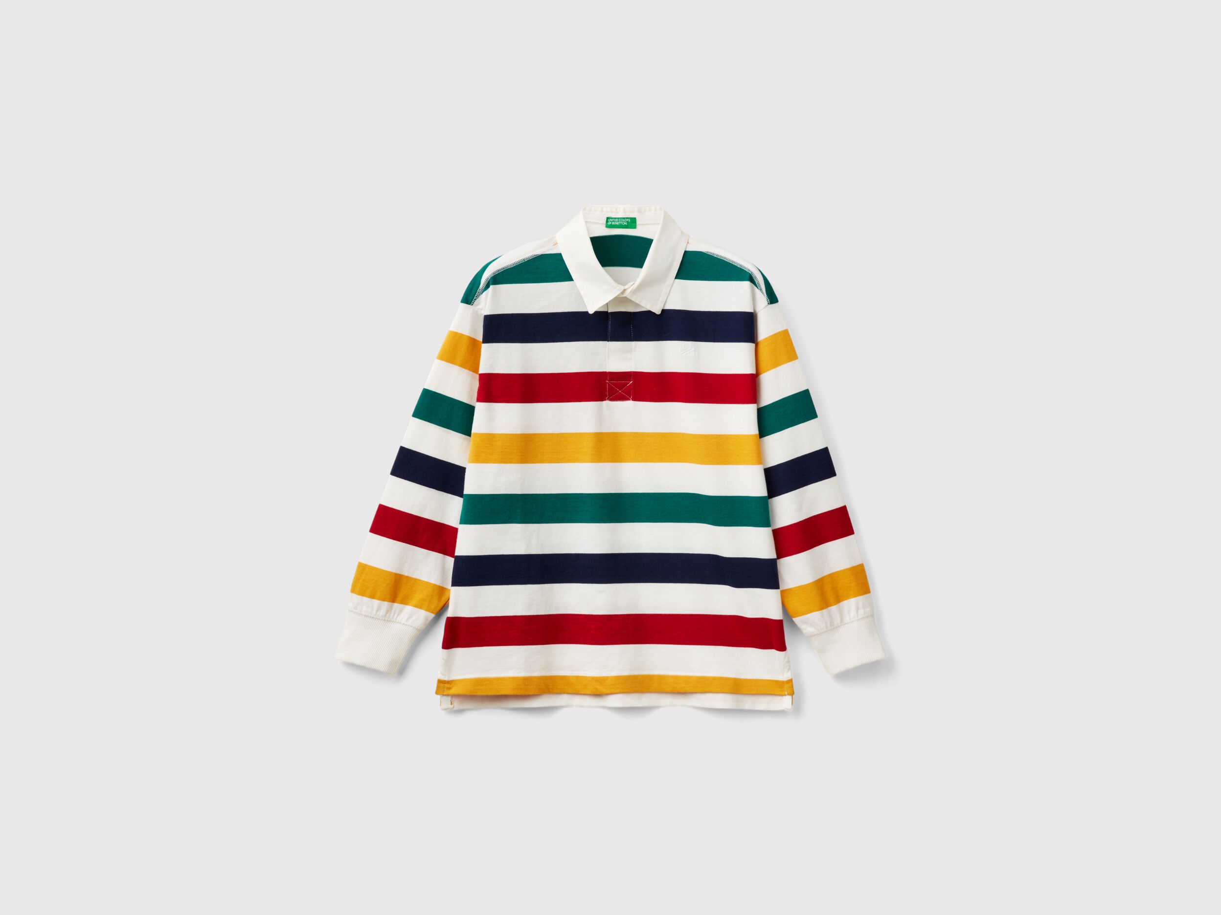 Polo manga larga benetton best sale