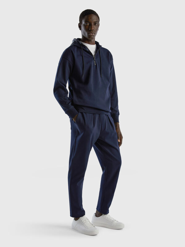 Joggers with drawstring in cotton blend Men
