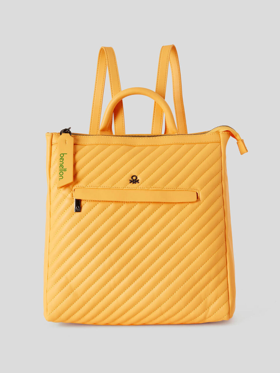 Striped matelassé backpack image number 1