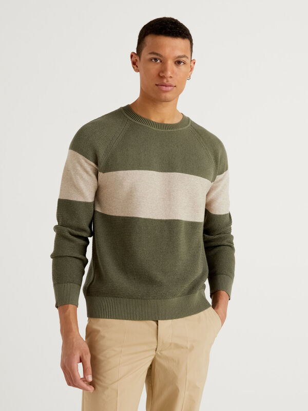 Sweater with horizontal band Men