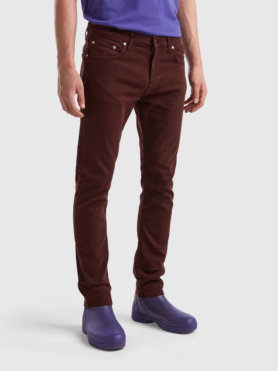 Burgundy chinos - Business trousers