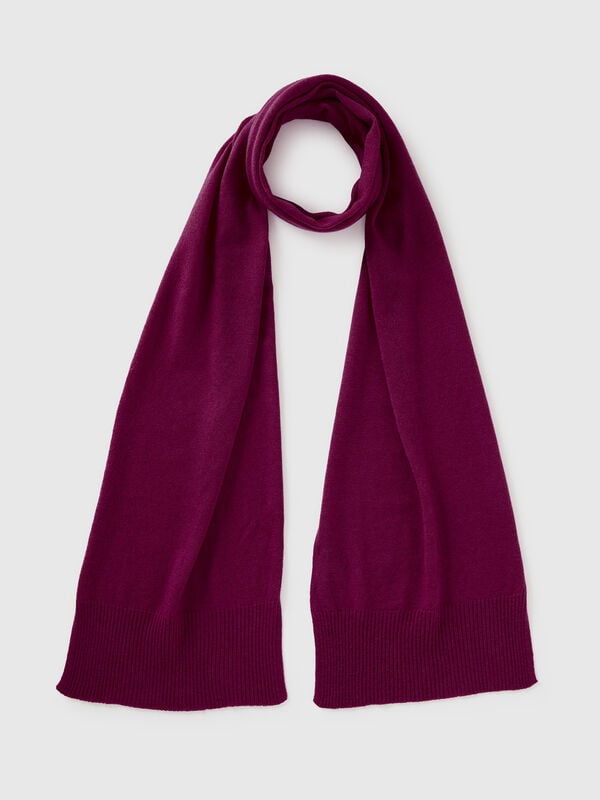 Bufanda morada de pura lana merino Bufanda morada de pura lana merino Mujer