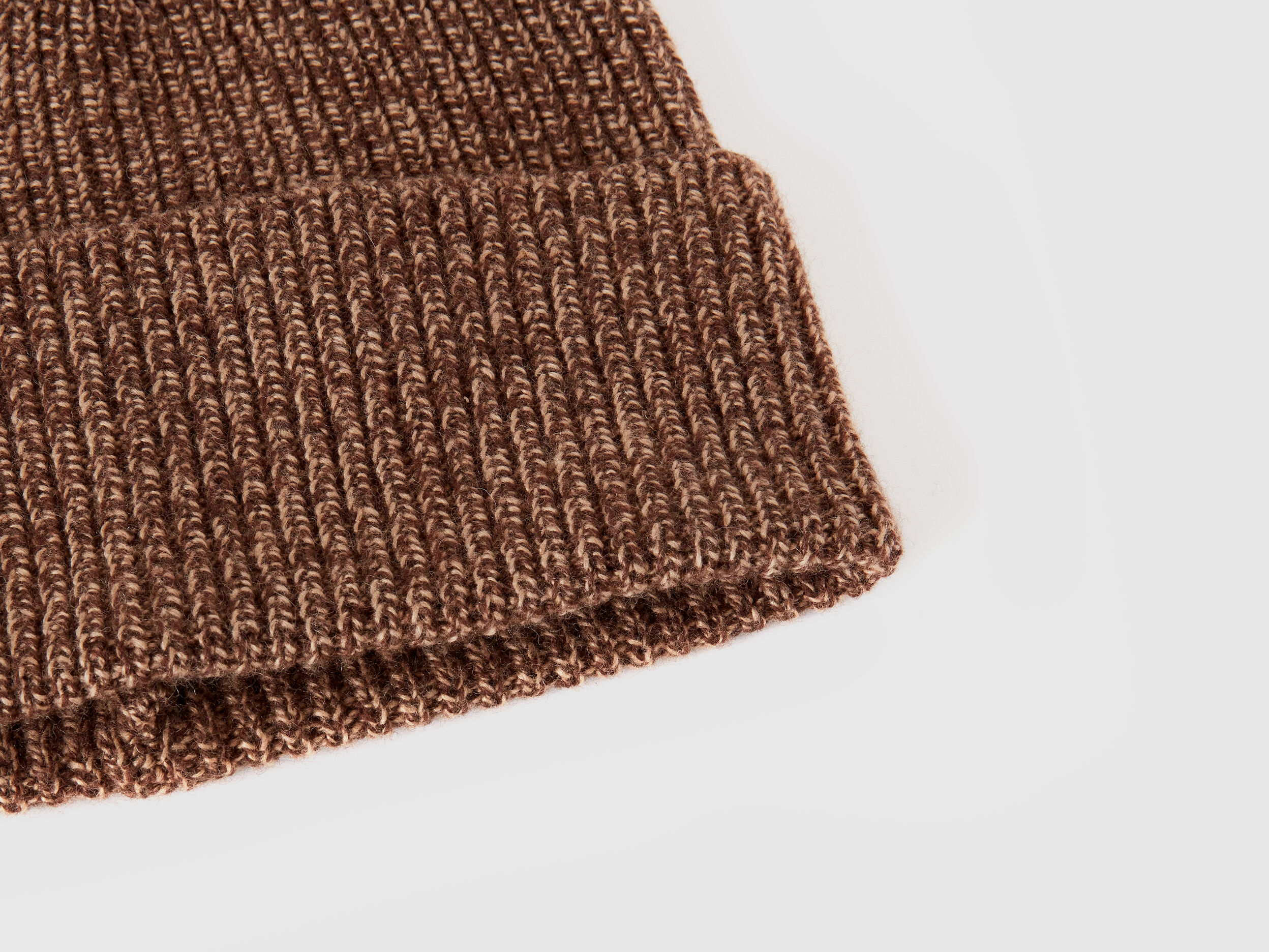 Hat in cashmere and wool blend - Brown | Benetton