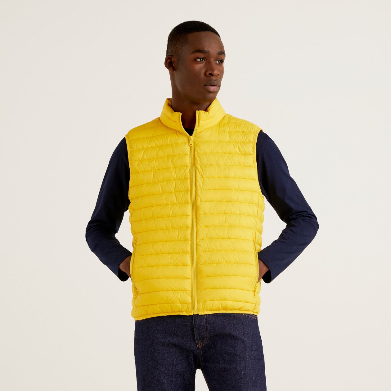 Yellow padded jacket hotsell