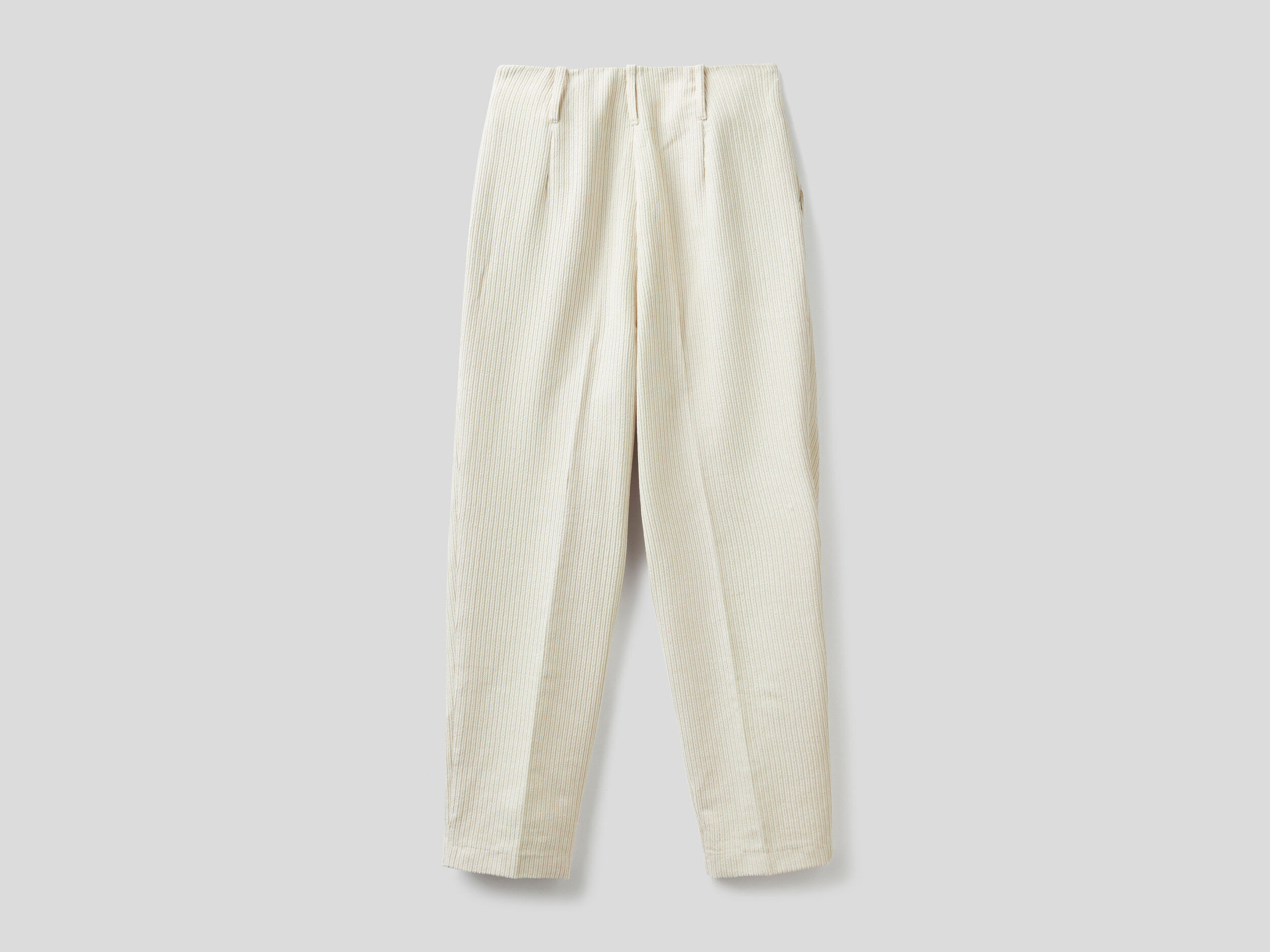 Ankle-length corduroy trousers - Cream - Ladies | H&M IN