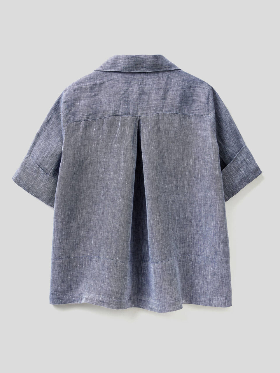 Short sleeve blouse in pure linen image number null