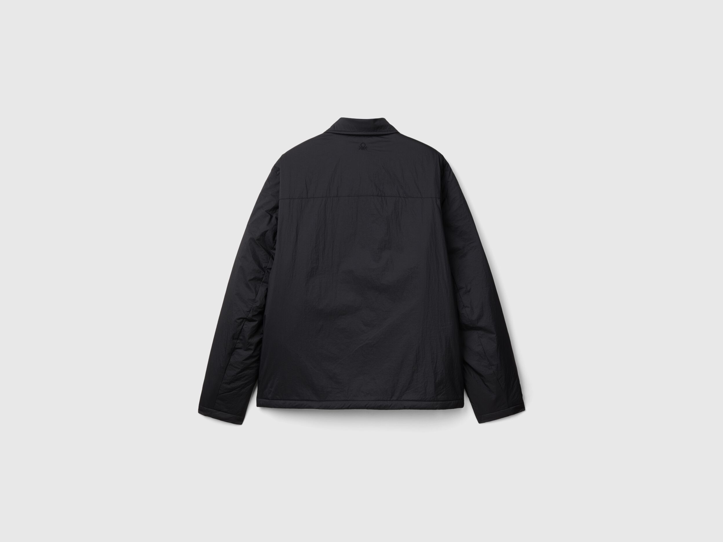 Slim fit nylon jacket - Black | Benetton
