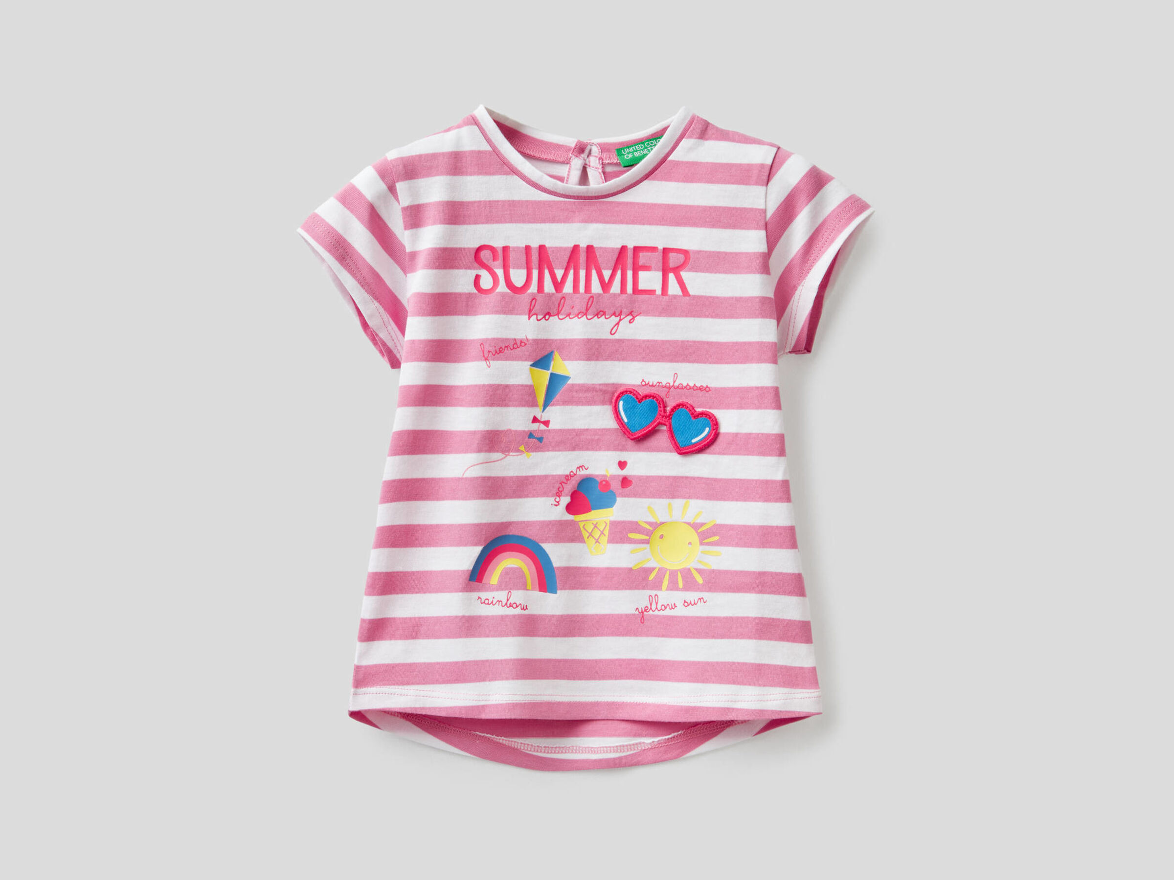 Striped t-shirt in 100% cotton image number null