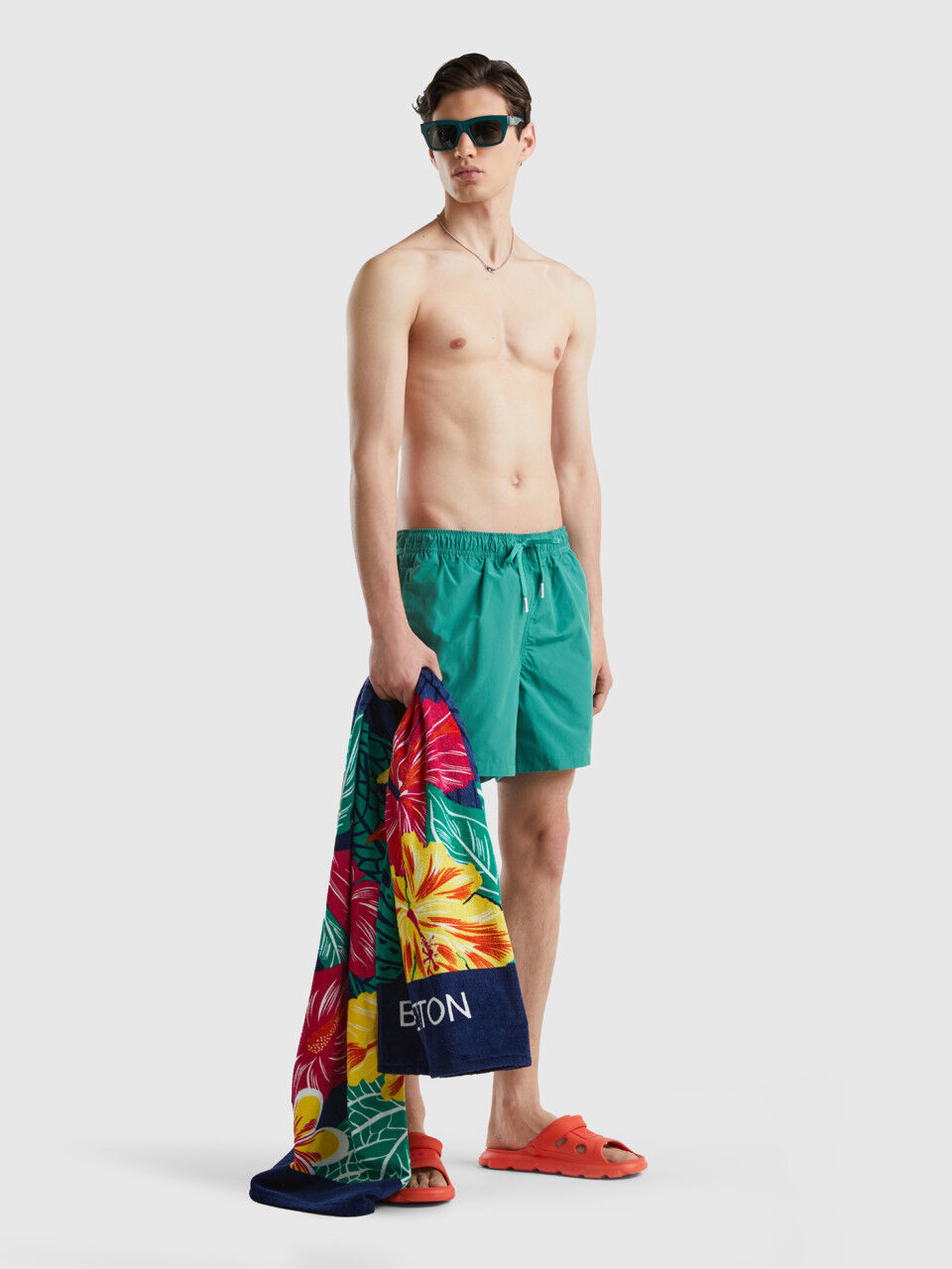 Swim trunks in recycled cotton blend