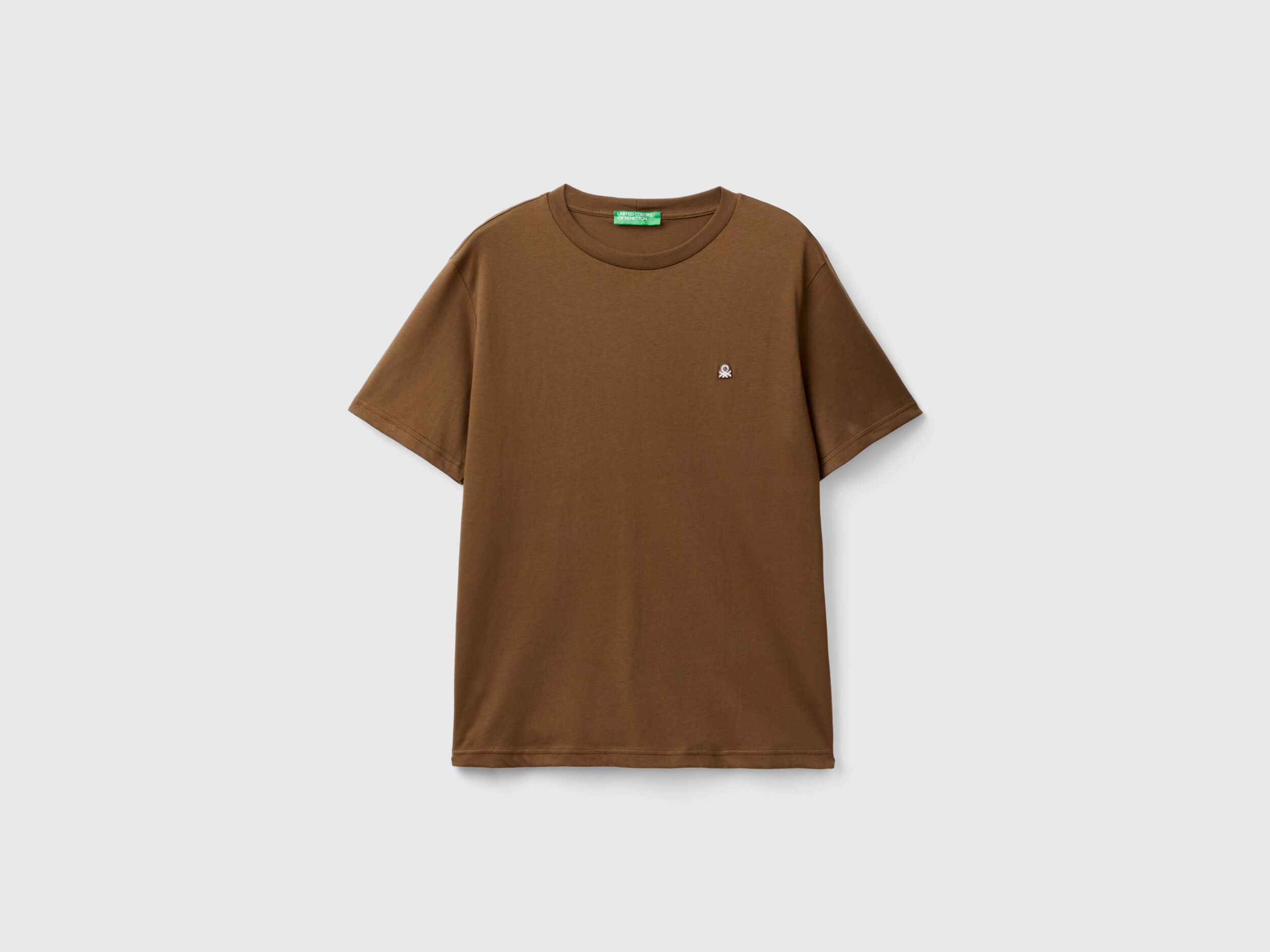 100% organic cotton basic t-shirt - Brown | Benetton