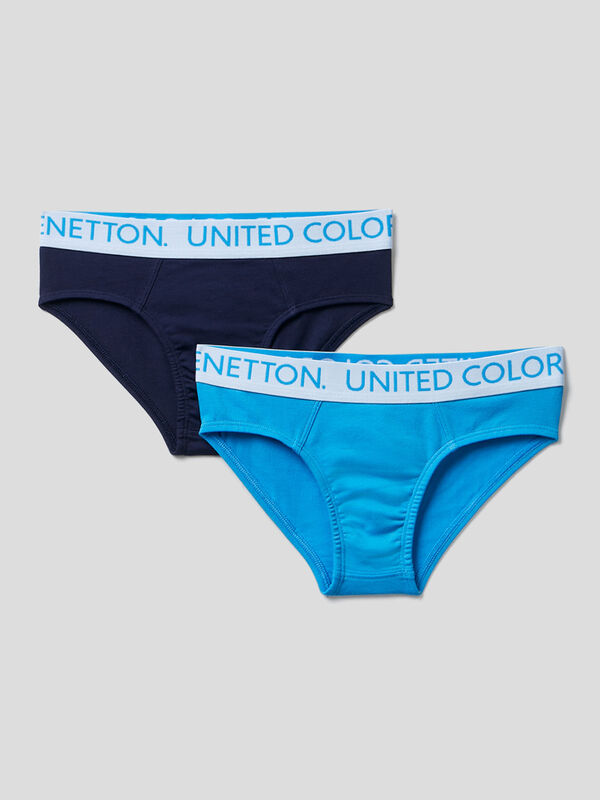 Two briefs with logoed elastic Junior Boy