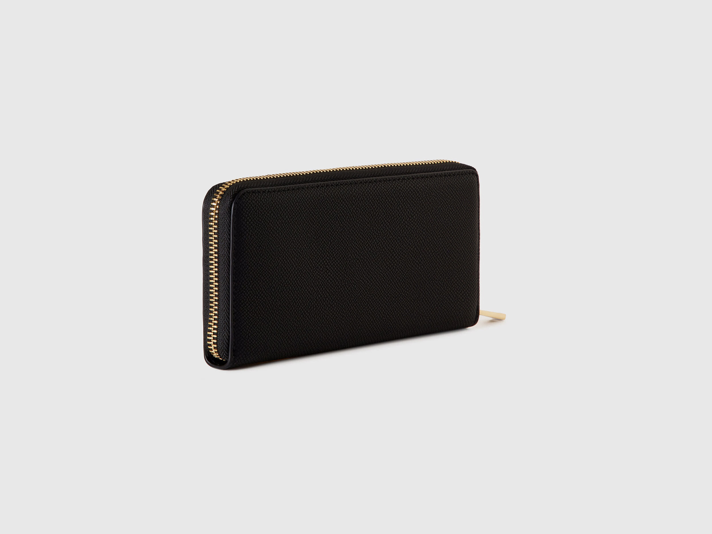 Large zip wallet - Black | Benetton