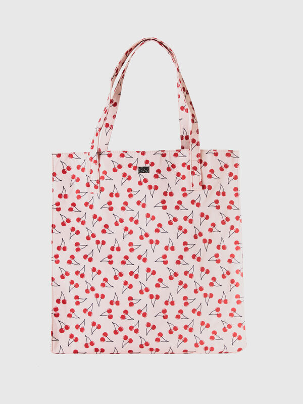 Pink cherry shopping bag Women