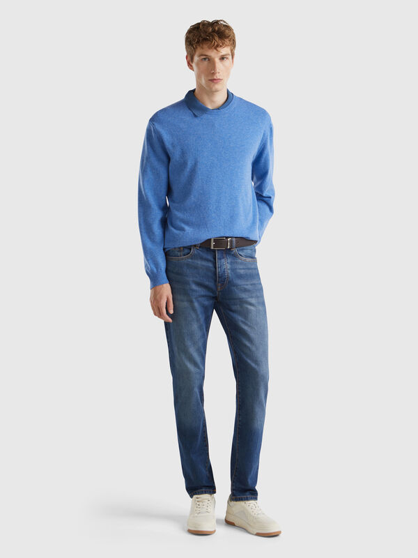 Vaqueros slim fit con cinco bolsillos Hombre