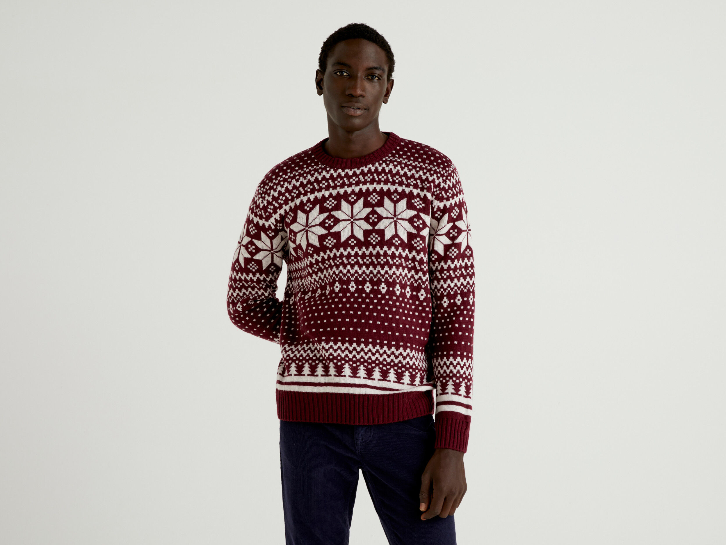 Jacquard sweater deals