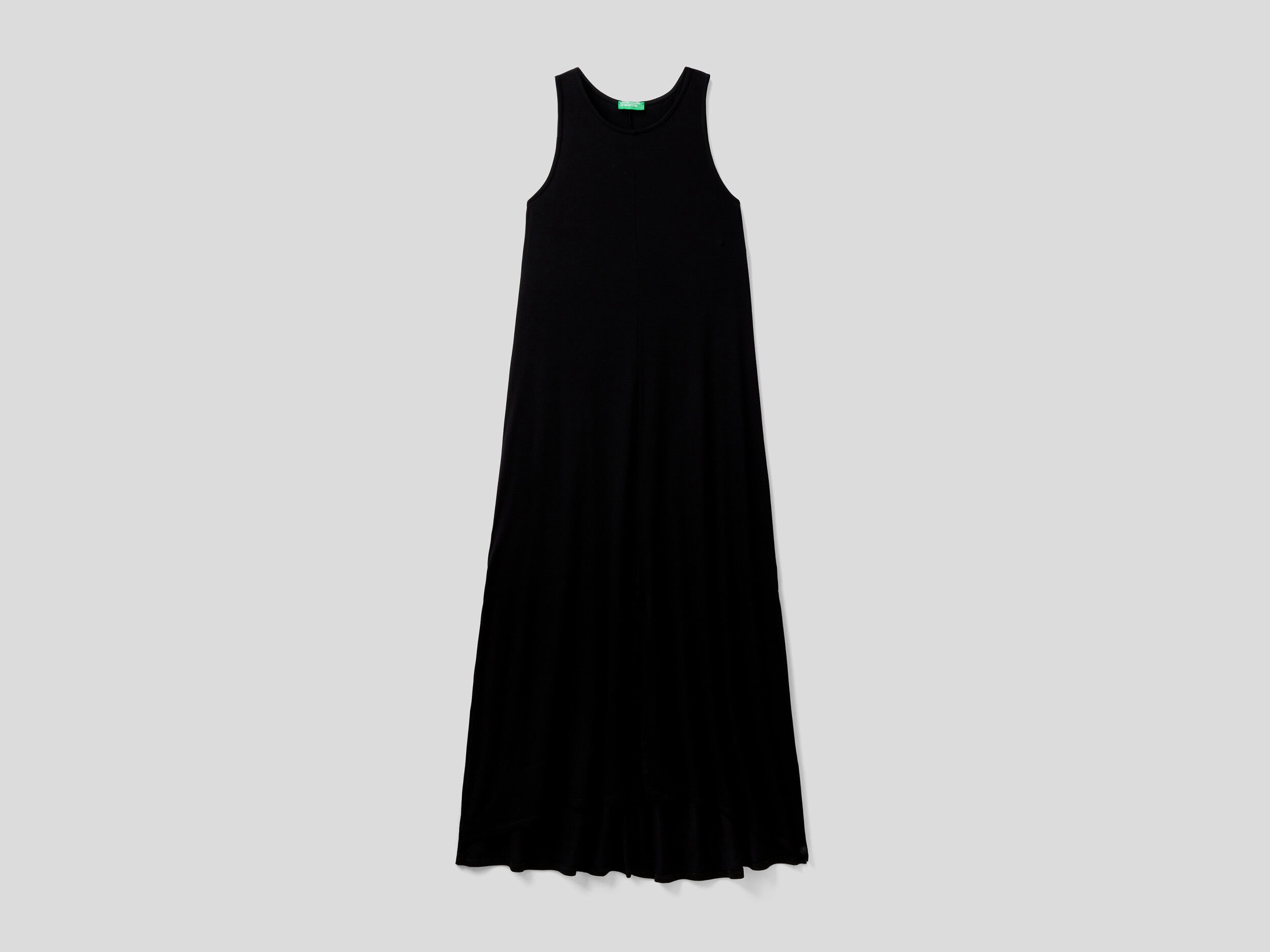 Long dress in stretch viscose Black Benetton