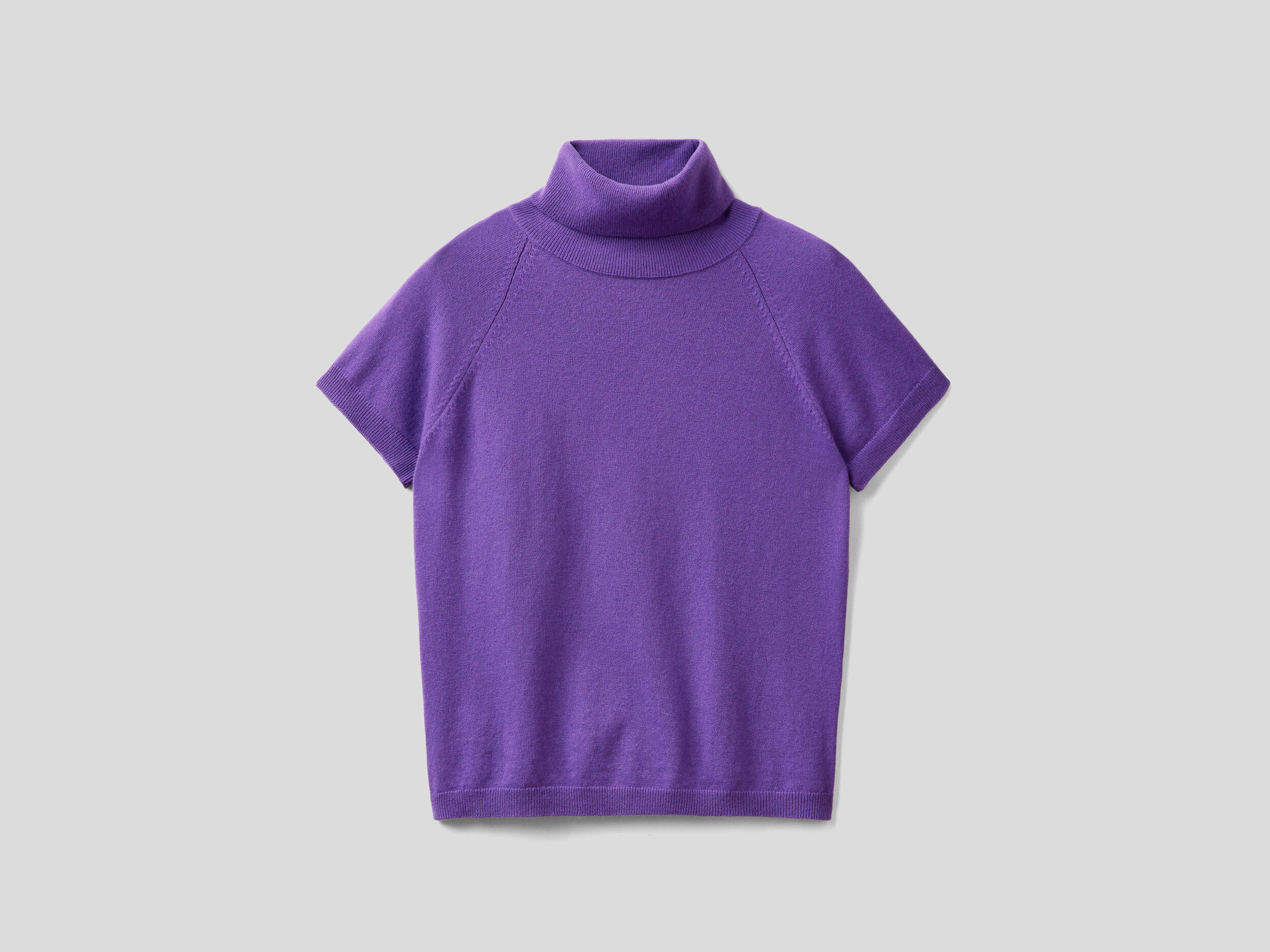 Purple short sleeve turtleneck Violet Benetton